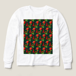 Kleurrijke Exotische Bloemen Bladeren Patroon