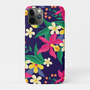 Kleurrijke Exotische Bloemen Bladeren Patroon-2302 Case-Mate iPhone Case