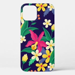 Kleurrijke Exotische Bloemen Bladeren Patroon-2302 Case-Mate iPhone Case