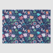 Kleurrijke exotische bloemen naadloos patroon tissuepapier (Voorkant)