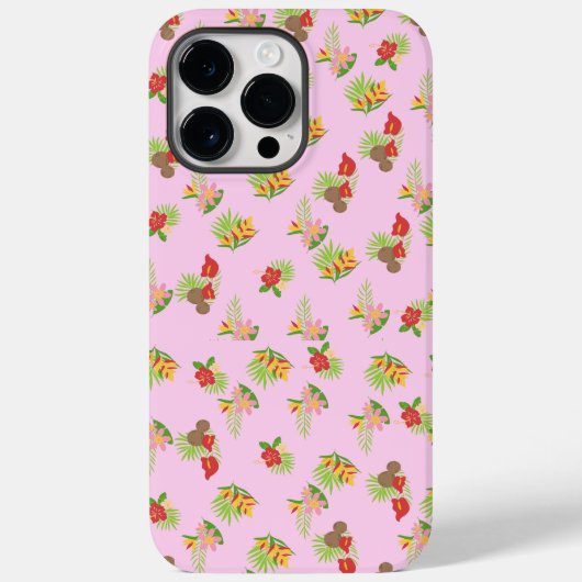 kleurrijke exotische bloemroze roze stijlvol Case-Mate iPhone case (Achterkant)