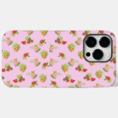 kleurrijke exotische bloemroze roze stijlvol Case-Mate iPhone case (Achterkant (horizontaal))