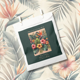 Kleurrijke exotische Hawaiiaanse tropische bruilof Bedankzakje
