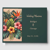 Kleurrijke Exotische Hawaiiaanse Tropische Bruilof Gastenboek (Voorkant)
