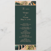 Kleurrijke exotische Hawaiiaanse tropische bruilof Programmakaart (Voorkant)