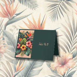 Kleurrijke Exotische Hawaiiaanse Tropische Tafel K Bedankkaart