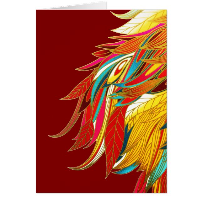 Kleurrijke Exotische Stamveren Rood (Voorkant)
