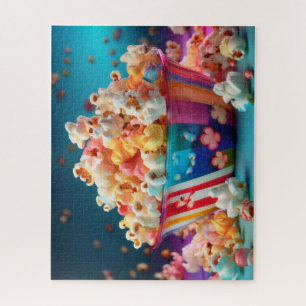 Kleurrijke Exploderende Popcorn Legpuzzel