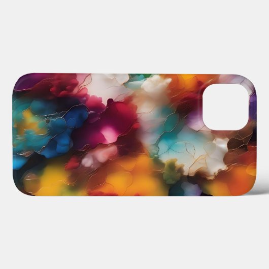 Kleurrijke explosie alcohol inkt Case-Mate iPhone case (Achterkant (horizontaal))