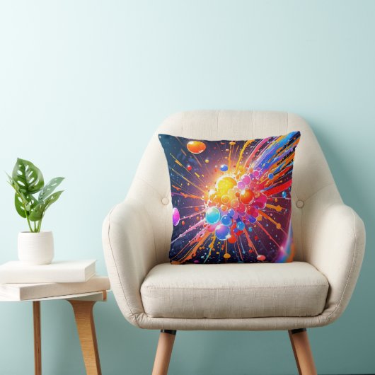 Kleurrijke explosie en energie in uw huis kussen (Stoel)