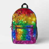 Kleurrijke explosie regenboog pailletten op maat g bedrukte rugzak (Voorkant)