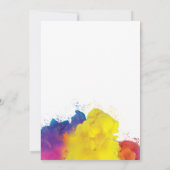 Kleurrijke explosie van de regenboog bruiloft kaart (Achterkant)