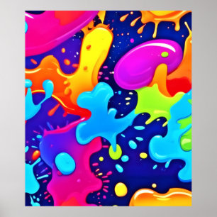 Kleurrijke explosie van kleur Kunst explosie Poster