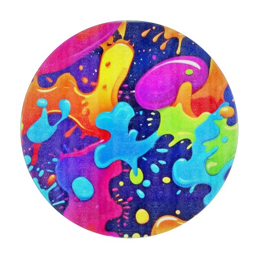 Kleurrijke explosie van kleur Kunst explosie Snijplank (Voorkant)