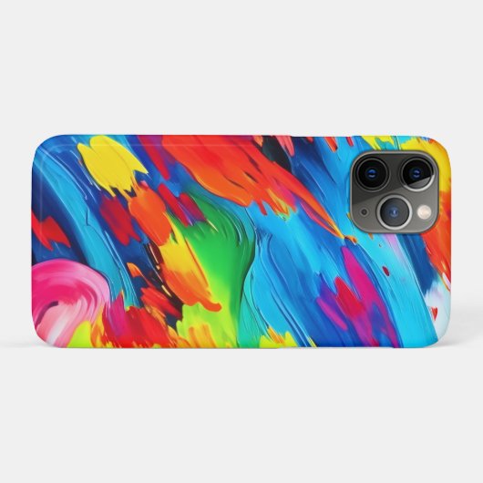 Kleurrijke explosieve schilderkunst Case-Mate iPhone case (Achterkant (horizontaal))