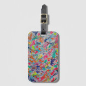 Kleurrijke Expressie in Acrylverf Bagagelabel (Voorkant (verticaal))