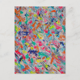 Kleurrijke Expressie in Acrylverf Briefkaart