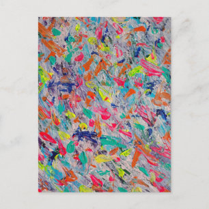 Kleurrijke Expressie in Acrylverf Briefkaart