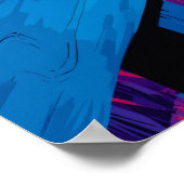Kleurrijke expressionistische tuinkatten wandkunst poster (Hoek)