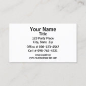 Kleurrijke Eye Catching Confetti Toss Over White Visitekaartje (Achterkant)