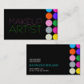 Kleurrijke Eyeshadow Palette makeUp artistieke cos Visitekaartje (Voorkant / Achterkant)