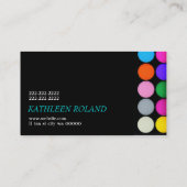 Kleurrijke Eyeshadow Palette makeUp artistieke cos Visitekaartje (Achterkant)