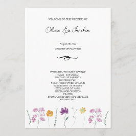 Kleurrijke Fairy Garden Waterverf met de hand gesc Programmakaart