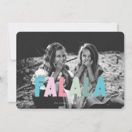 Kleurrijke FALALA kerst Kaart