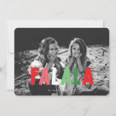 Kleurrijke FALALA kerst Kaart (Voorkant)