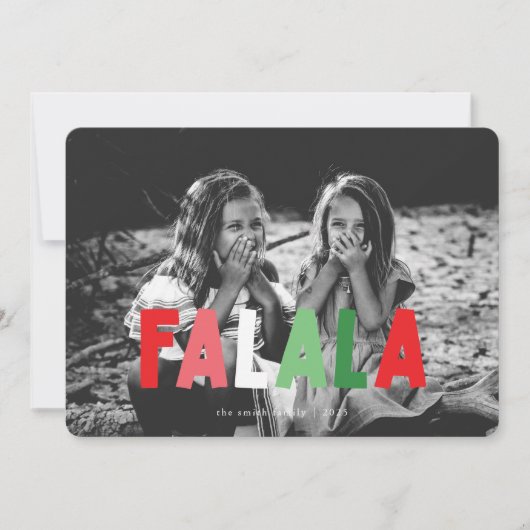 Kleurrijke FALALA kerst Kaart (Voorkant)