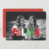 Kleurrijke FALALA kerst Kaart (Voorkant / Achterkant)