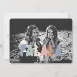 Kleurrijke FALALA kerst Kaart