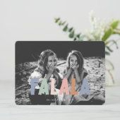 Kleurrijke FALALA kerst Kaart (Staand voorkant)