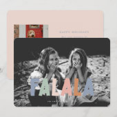 Kleurrijke FALALA kerst Kaart (Voorkant / Achterkant)