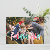 Kleurrijke Falalala Holiday Kaart (Staand voorkant)