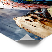 Kleurrijke Falcon Waterverf Poster (Hoek)