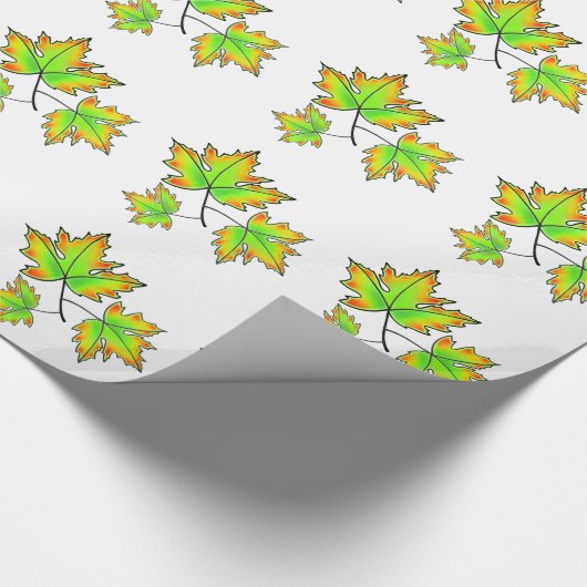 Kleurrijke Fall laat Maple Leaf Cadeaupapier (Hoek)