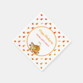 Kleurrijke Fall Leaves Pattern Thanksgiving Party Servet (Hoek)