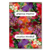 Kleurrijke Fall Leaves Tented Custom Place Cards Kaart (Voorkant)