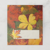 Kleurrijke Fall Leaves Wedding Place Card Plaatskaartje (Buitenkant ongevouwen)