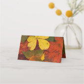 Kleurrijke Fall Leaves Wedding Place Card Plaatskaartje (Achterkant)