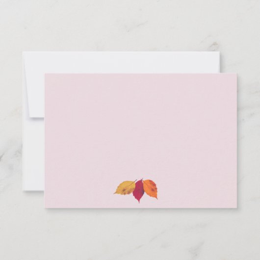 Kleurrijke Fall Leaves Wedding RSVP (Achterkant)