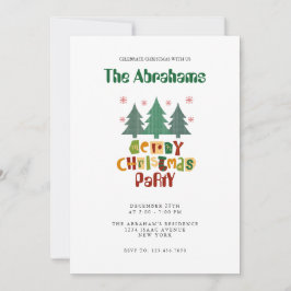 Kleurrijke familie kerstboom Prettig Kerstmis Kaart