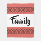 Kleurrijke familie koraal fleece deken (Voorkant)