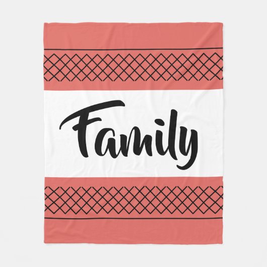 Kleurrijke familie koraal fleece deken (Voorkant)