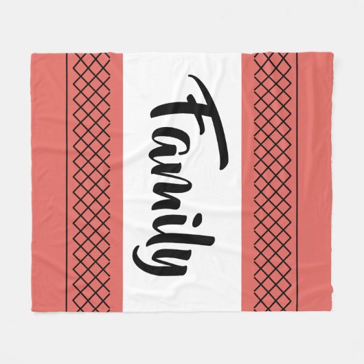 Kleurrijke familie koraal fleece deken (Voorkant (Horizontaal))