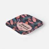 Kleurrijke familie reünie veer achtergrond papier papieren bordje (Gebogen)