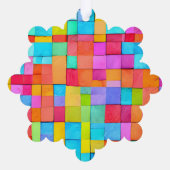 Kleurrijke Familie Vrolijk Kerstfeest Ornament (Achterkant)