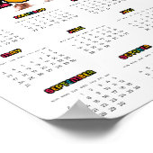 Kleurrijke familiefoto 2023 kalender poster (Hoek)