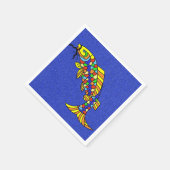 Kleurrijke Fancy Abstracte vis Servet (Hoek)